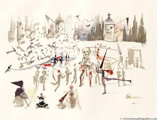 Surrealist Bullfight "The Mills" by Salvador Dali