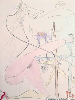 Venus in Furs "Woman w. Crutch" by Salvador Dali