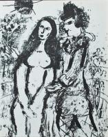 Clown in Love by Marc Chagall