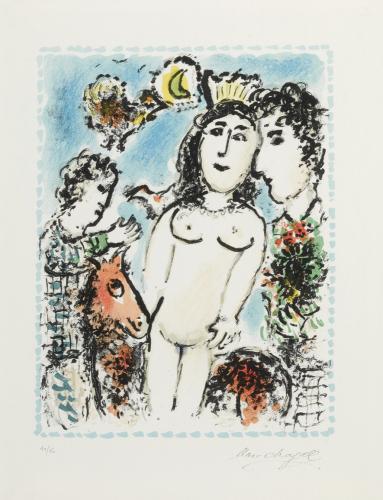 Crowned Nude by Marc Chagall