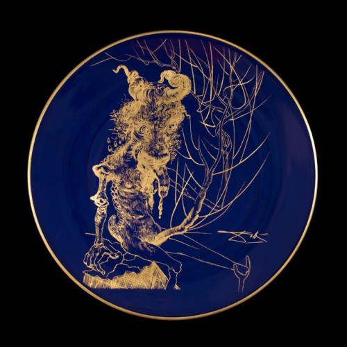 Ceramic Plate "Golden Veal" by Salvador Dali