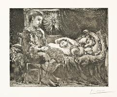 Garcon et Dormeuse a la Chandelle by Pablo Picasso