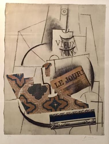 Cubist Composition Le Journal by Pablo Picasso