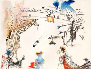 Bullfight "Burning Giraffe" by Salvador Dali