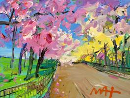 Four Seasons II: Spring (Central Park) by Peter Max